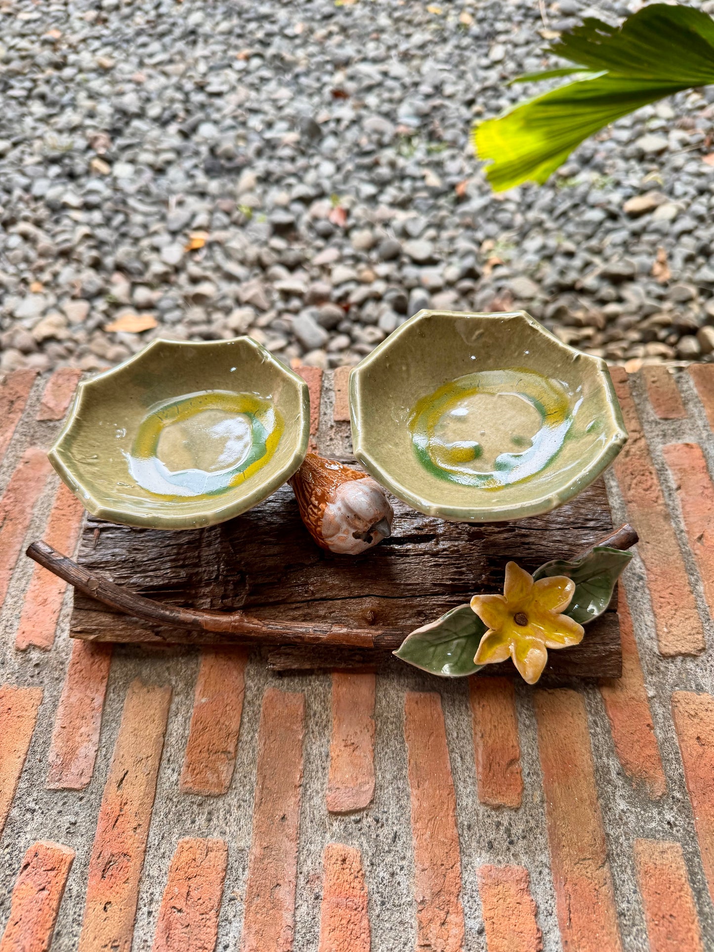 Bowls with Bird & Flower Tabletop