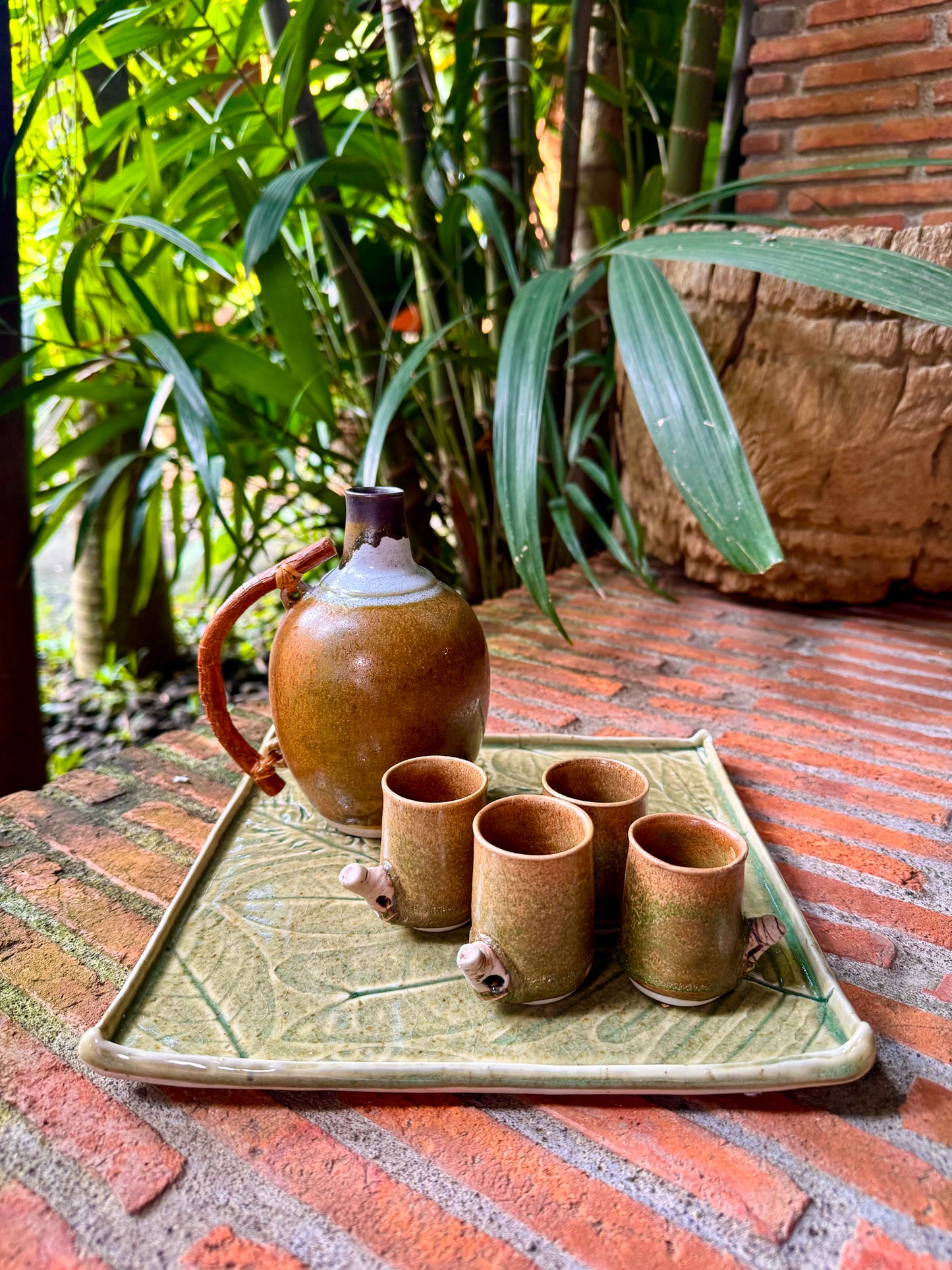Jar/Vase with Vine Handle