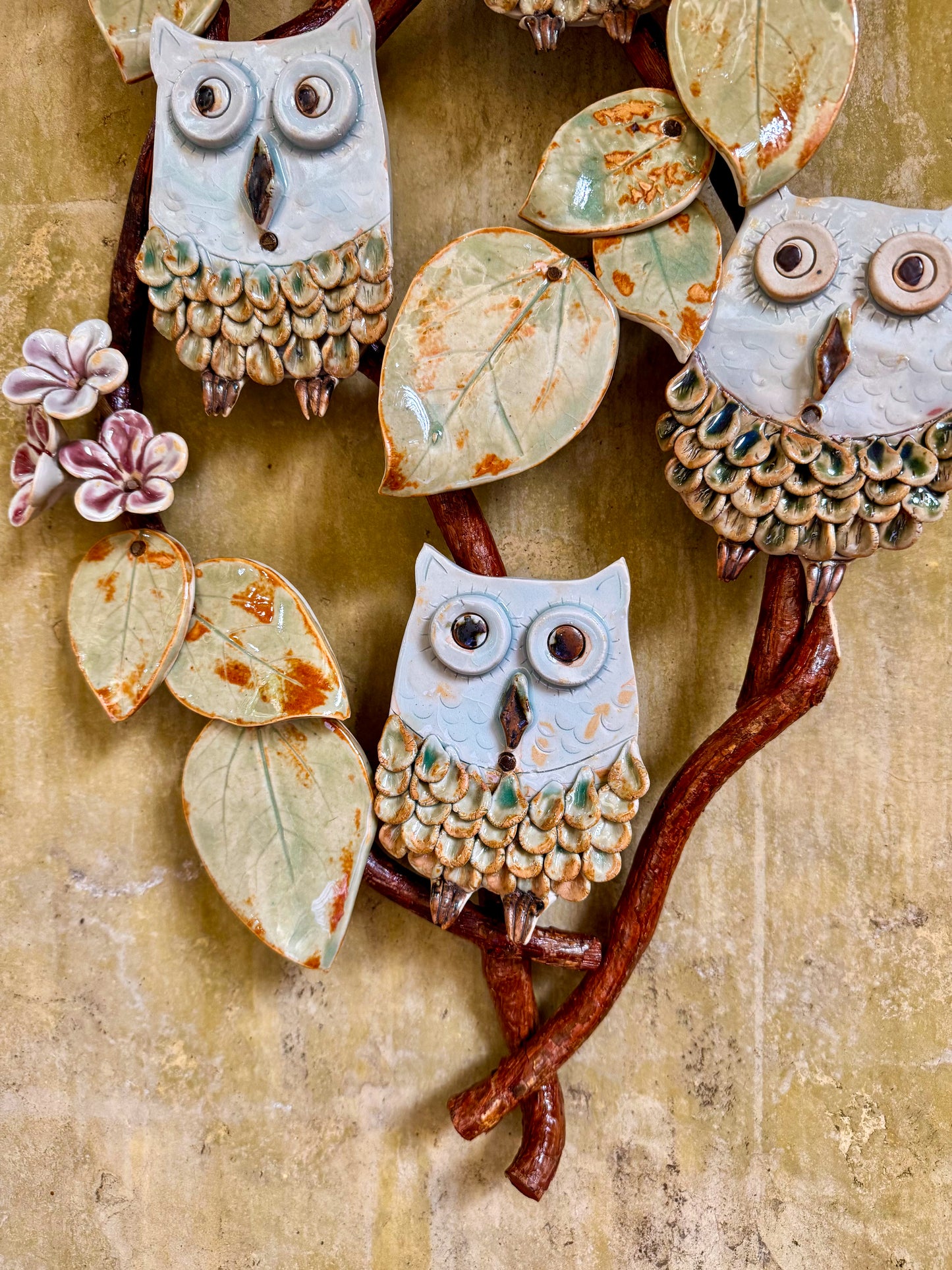 Owls on Roots Wall Hang