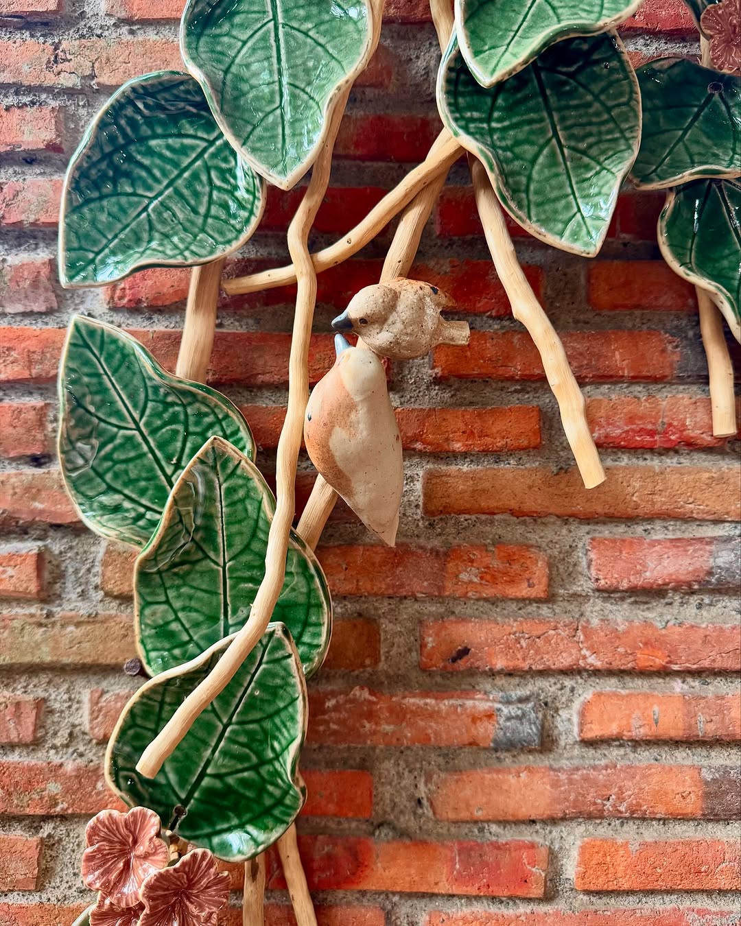 Gumamela with Birds Wall Hang