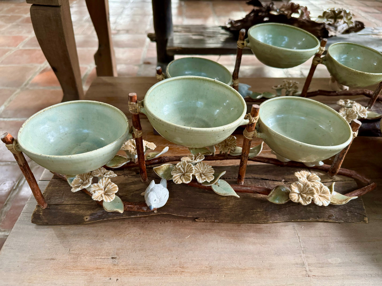 Sungka with Birds and Flowers Tabletop