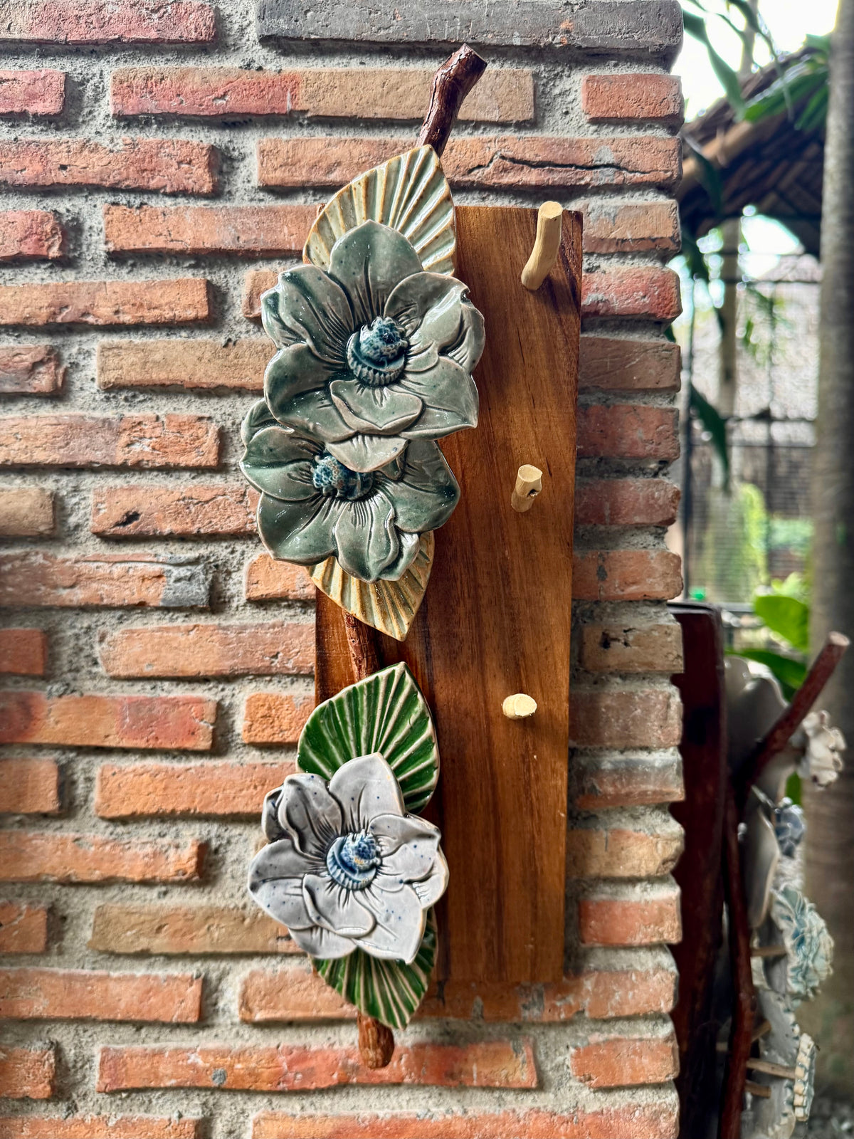 Flower Key Holder Wall Hang
