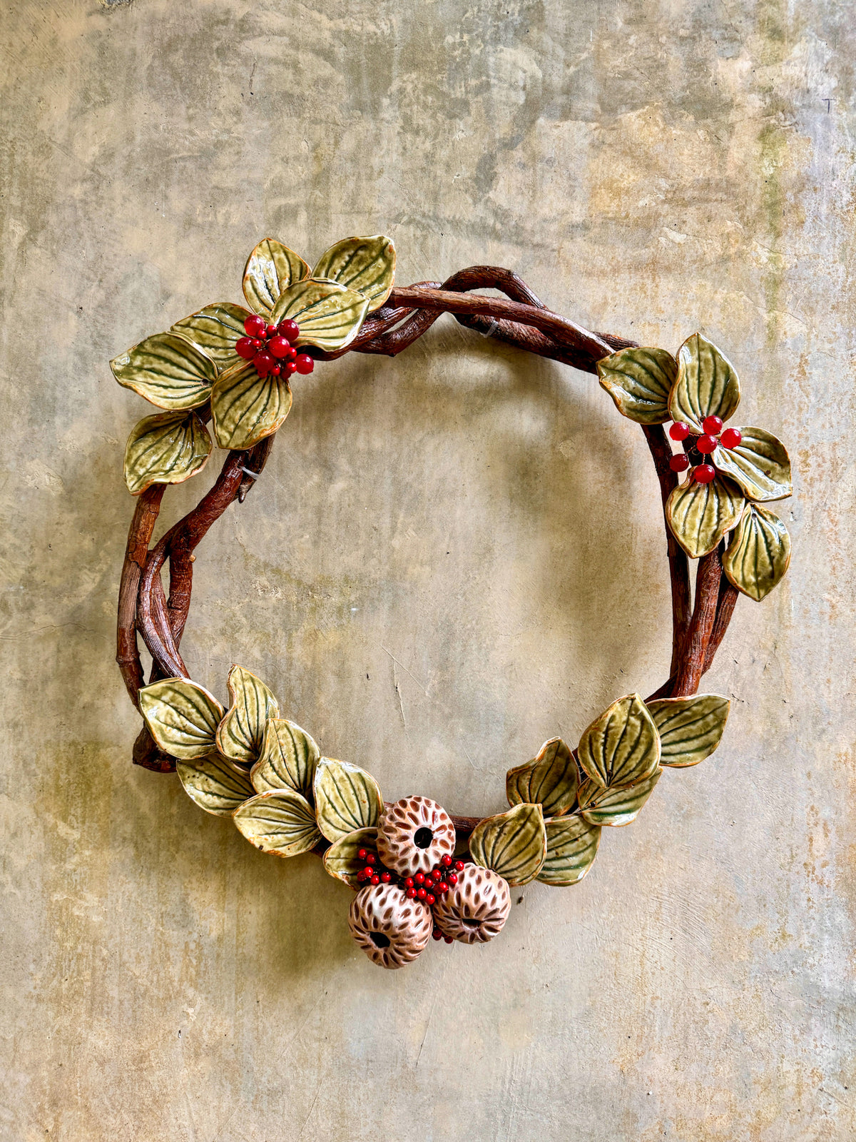 Flower Wreath Wall Hang