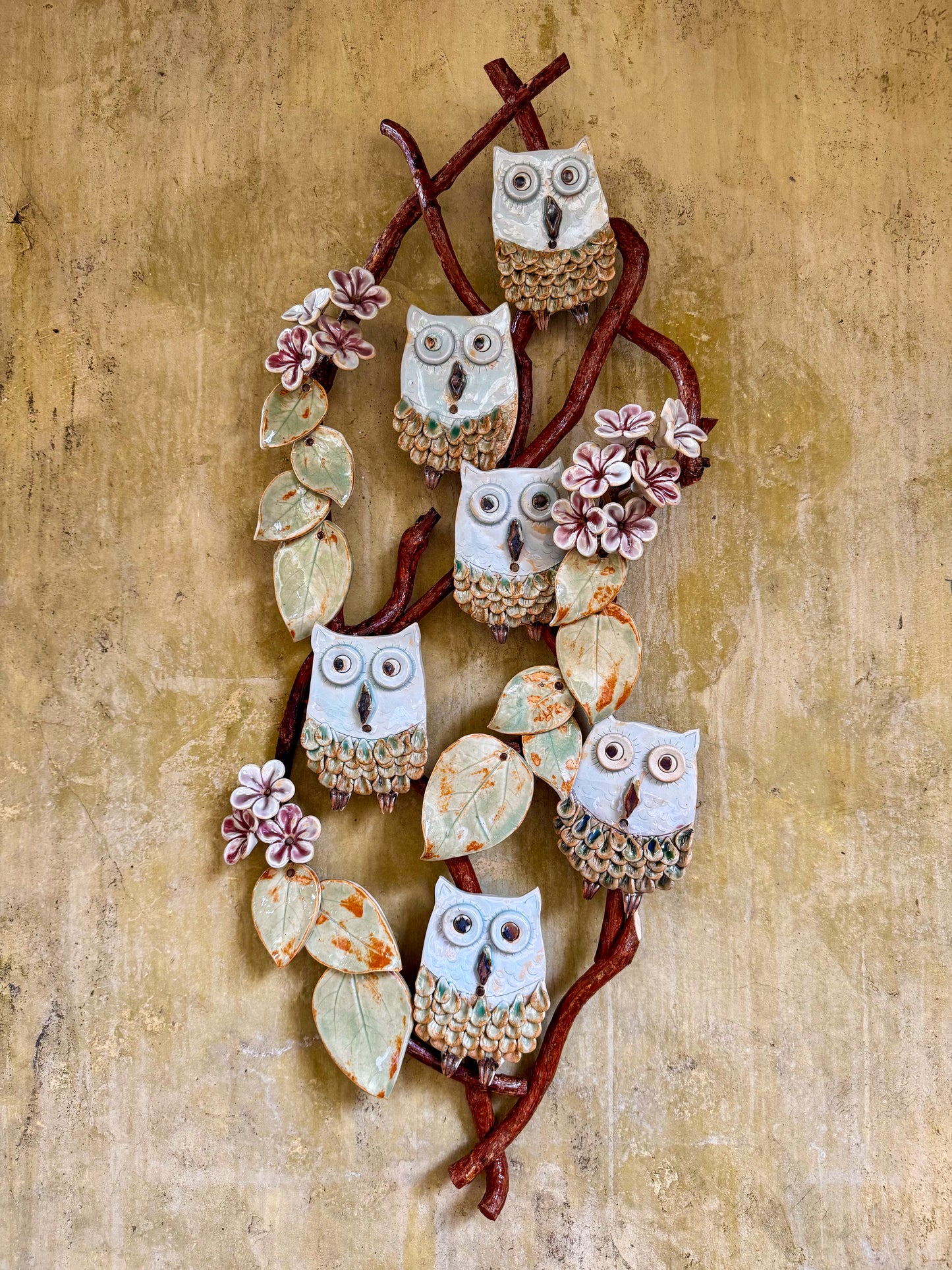 Owls on Roots Wall Hang
