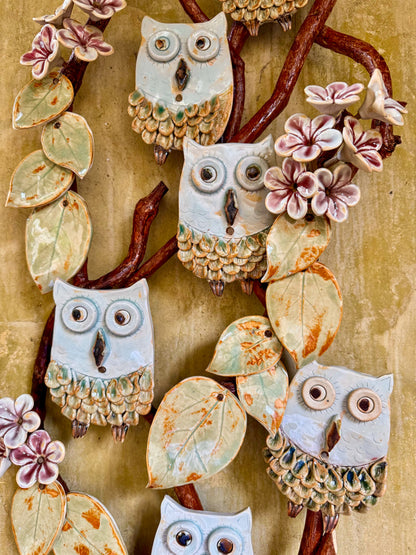 Owls on Roots Wall Hang