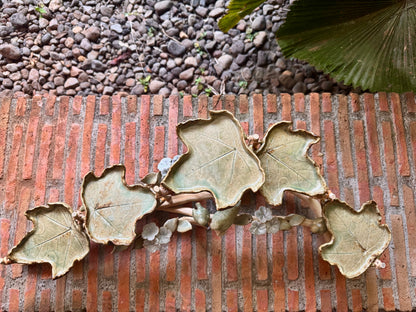 Leaf Plate with Birds and Flowers Tabletop