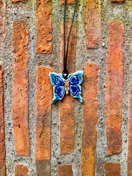 Ceramic Butterfly Necklace