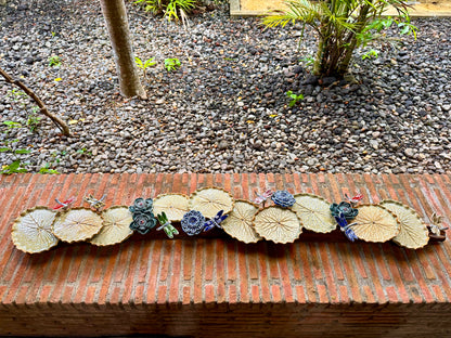 Lotus Pad with Flowers& Dragonflies Tabletop