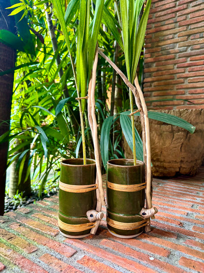 Bamboo Vase with Roots