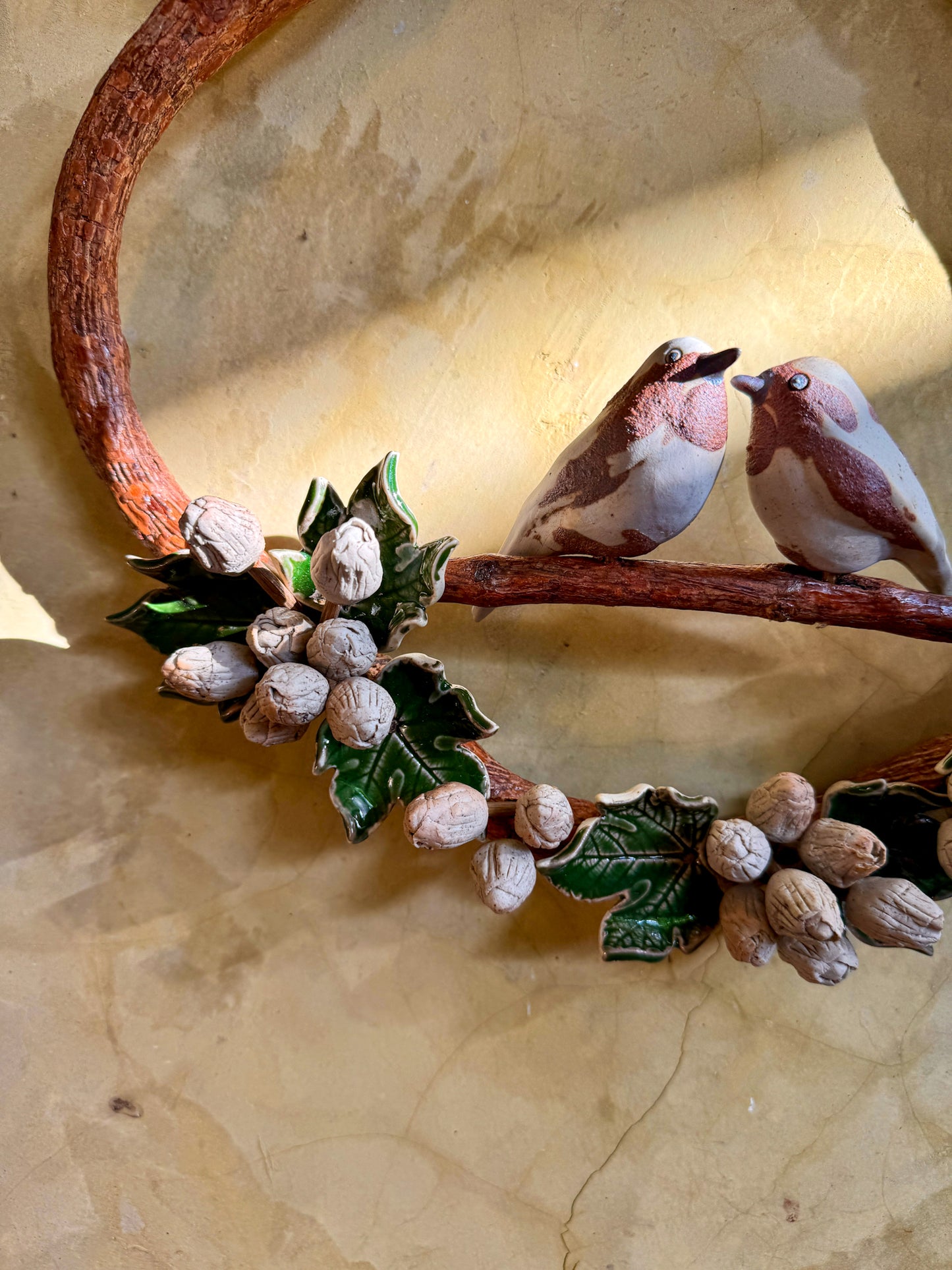 Wreath with Birds Wall Hang