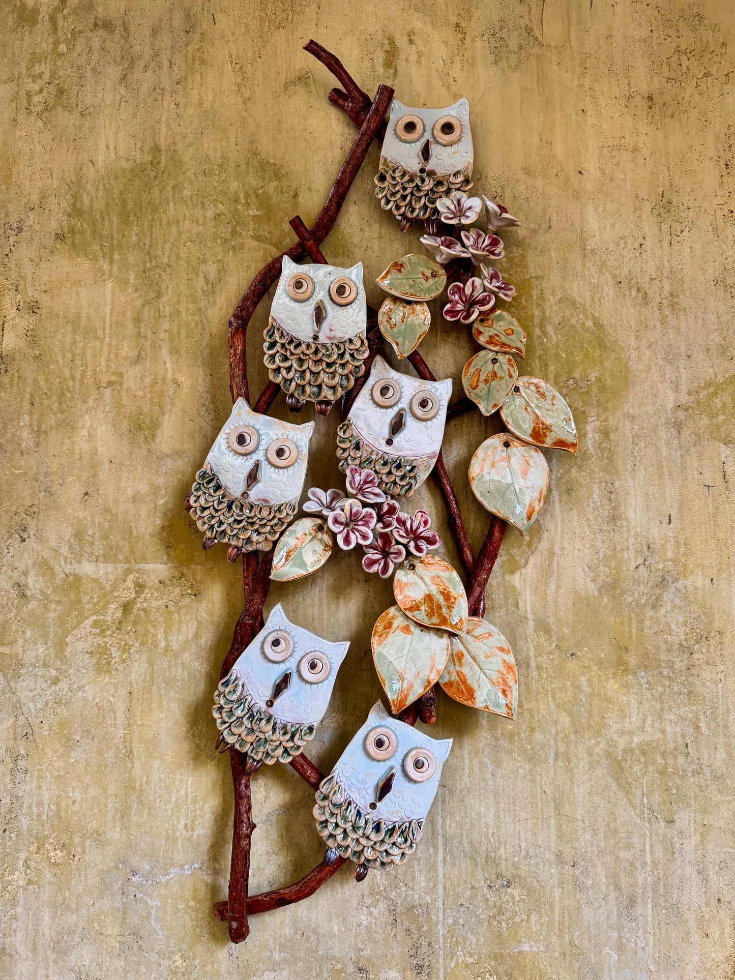 Owls on Roots Wall Hang