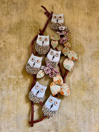 Owls on Roots Wall Hang