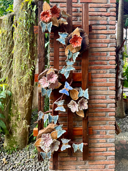 Flowers & Butterflies Wall Hang