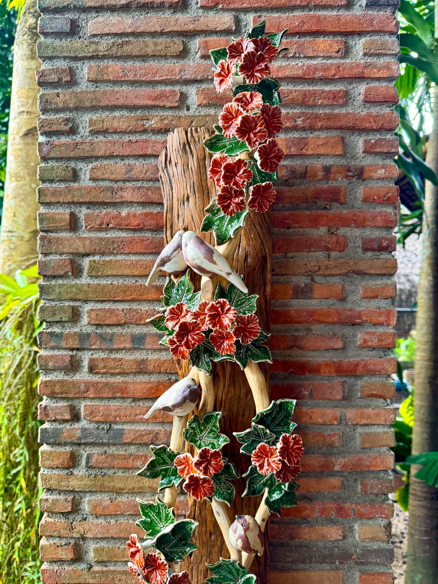 Birds and Gumamela Wall Hang