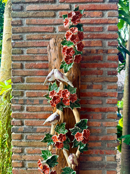 Birds and Gumamela Wall Hang