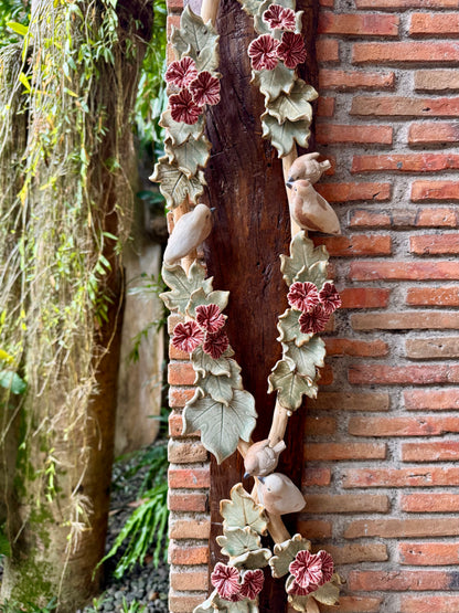 Gumamela with Birds Wall Hang