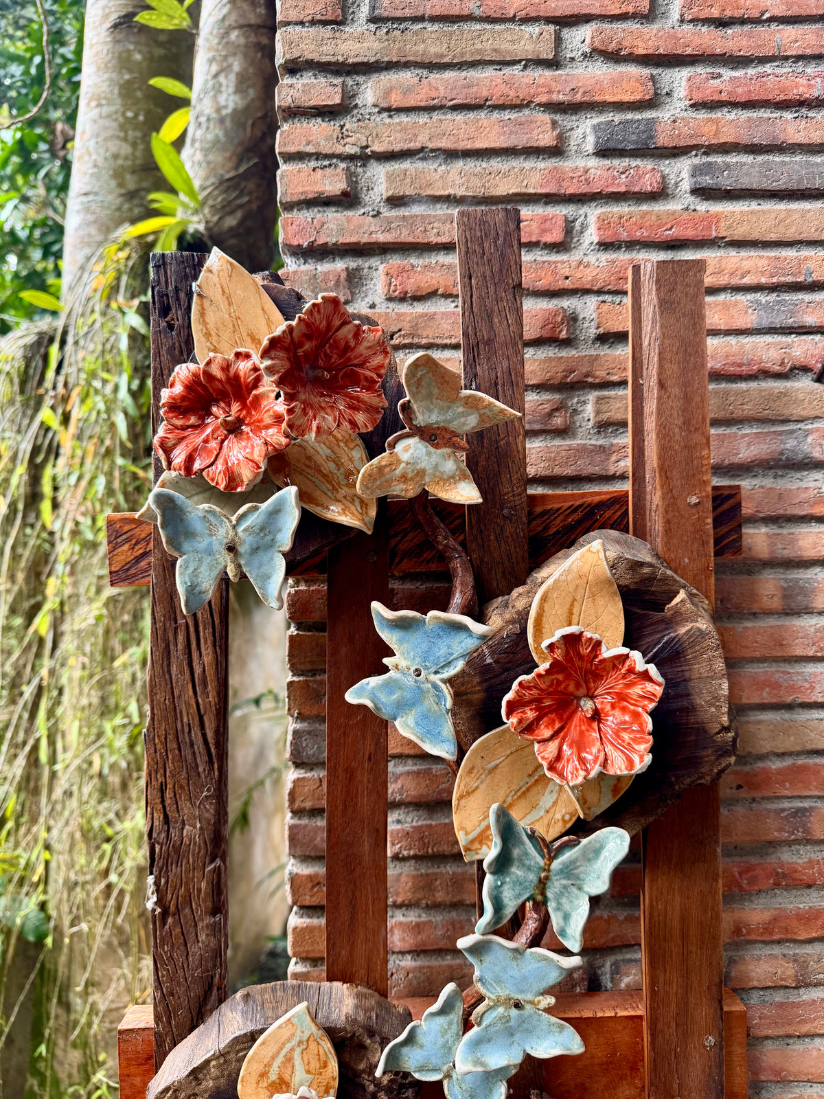 Flowers & Butterflies Wall Hang