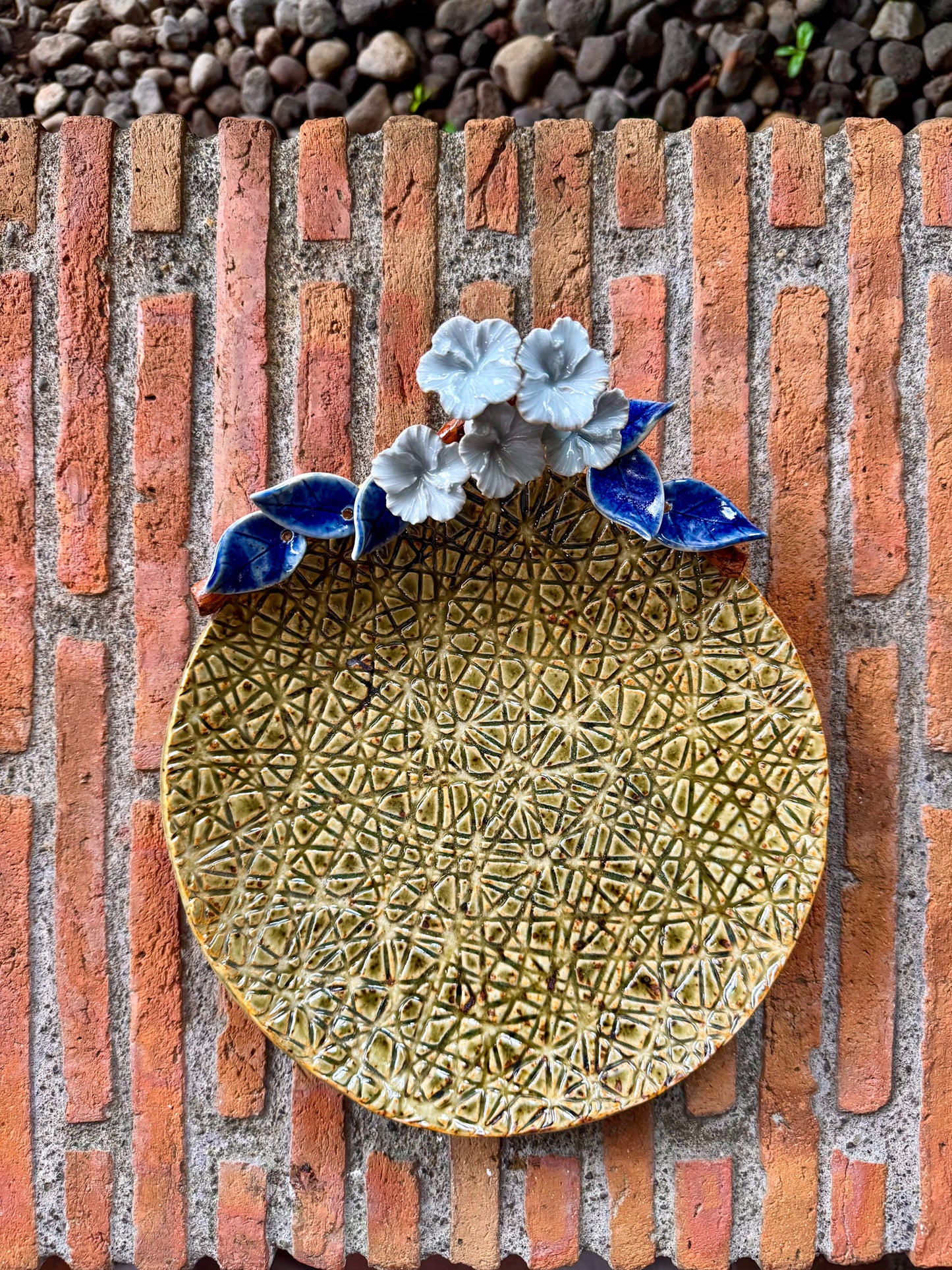 Plate with Gumamela Flowers