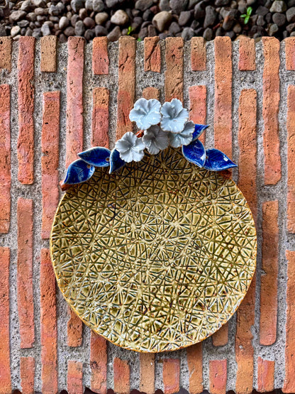 Plate with Gumamela Flowers