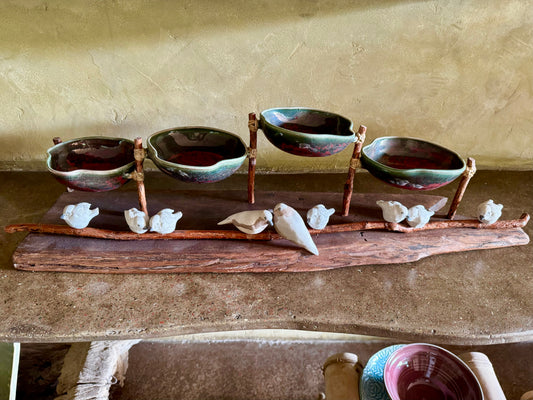 Sungka with Birds on Vines Tabletop