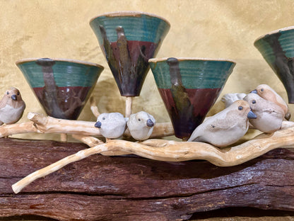 Funnel Vase with Birds Tabletop