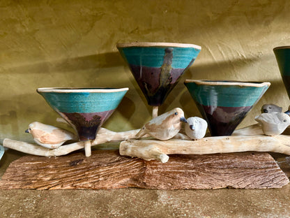 Funnel Vase with Birds Tabletop