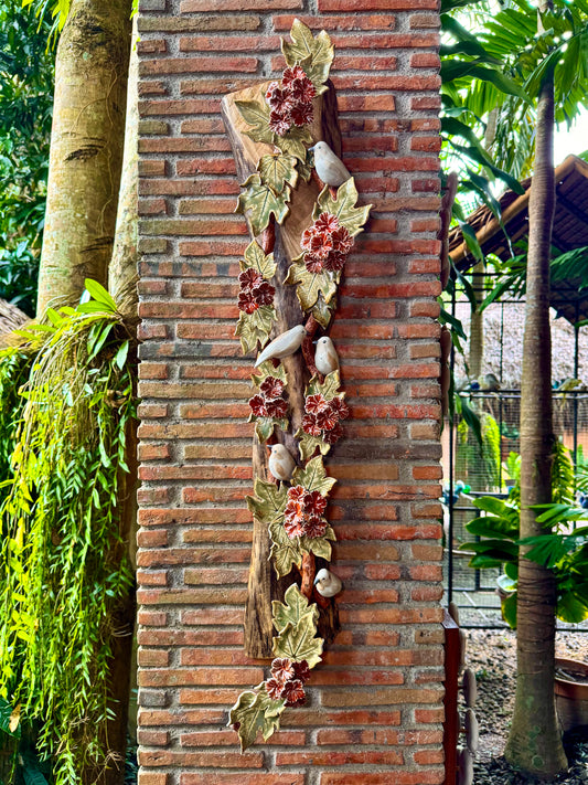 Birds and Gumamela Wall Hang