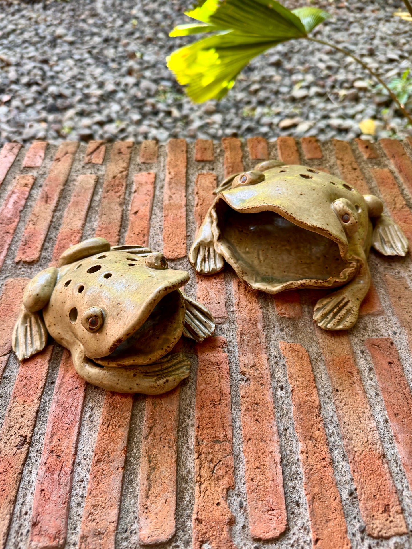 Large Frog Incense Holder Tabletop