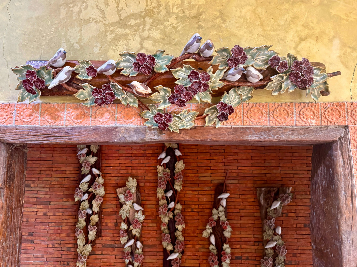 Birds and Gumamela Horizontal Wall Hang