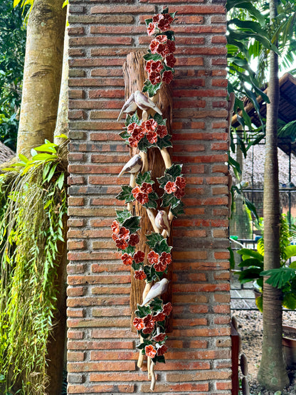 Birds and Gumamela Wall Hang