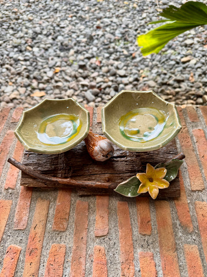 Bowls with Bird & Flower Tabletop