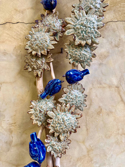 Santan w/ Birds Wall Hang