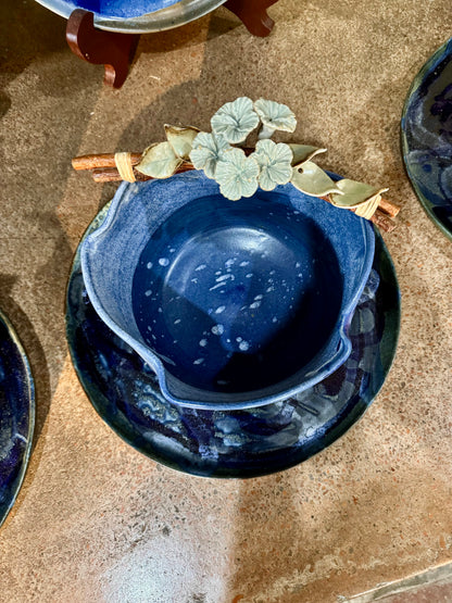 White Gumamela on Vines Bowl (Large)