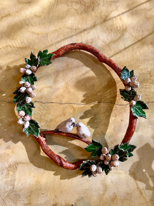 Wreath with Birds Wall Hang