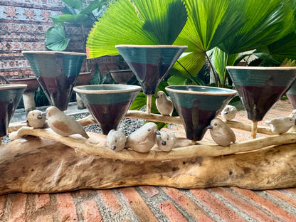 Funnel Vase with Birds Tabletop