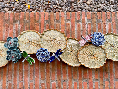 Lotus Pad with Flowers& Dragonflies Tabletop