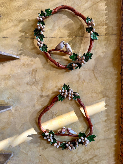 Wreath with Birds Wall Hang
