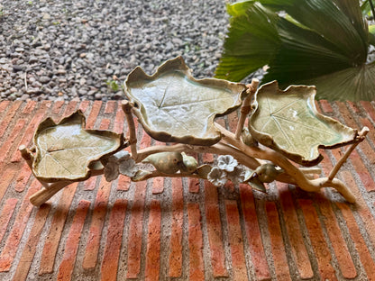 Leaf Plate with Birds and Flowers Tabletop