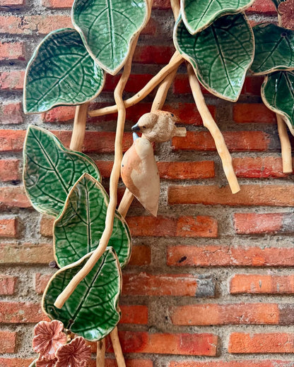 Gumamela with Birds Wall Hang