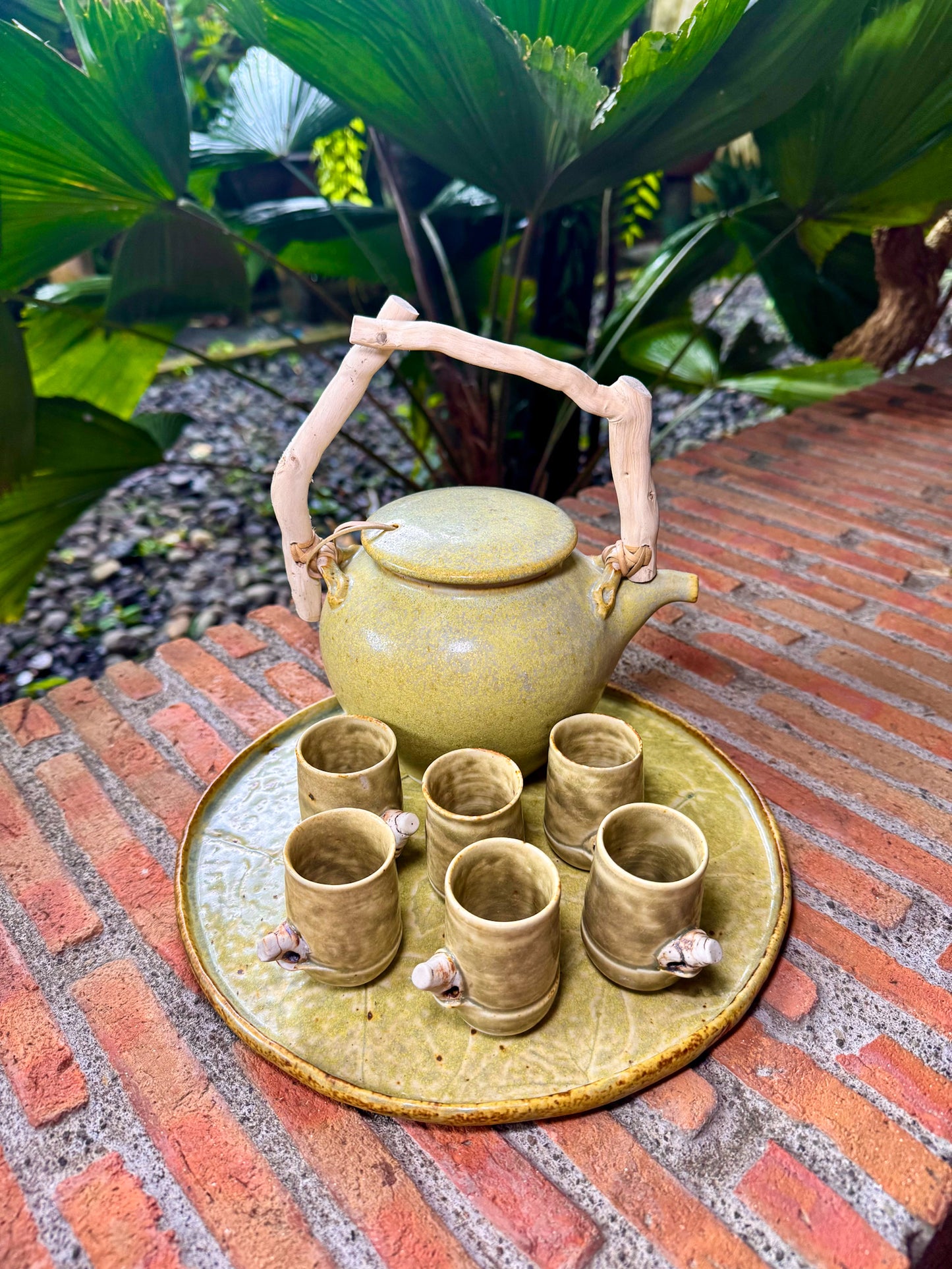 Celadon Bamboo Teacups