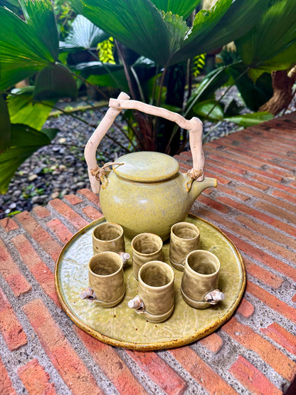 Celadon Bamboo Teacups