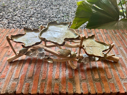 Leaf Plate with Birds and Flowers Tabletop