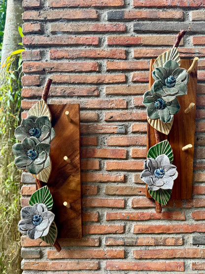 Flower Key Holder Wall Hang