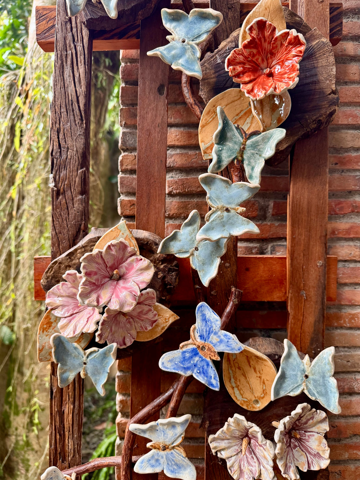 Flowers & Butterflies Wall Hang