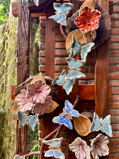 Flowers & Butterflies Wall Hang