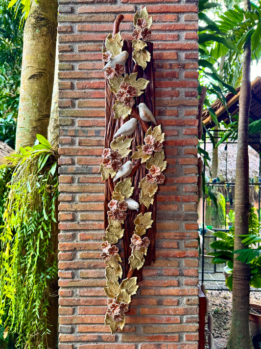 Birds and Gumamela Wall Hang