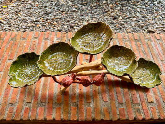 Lotus Bowls w/ Birds Tabletop