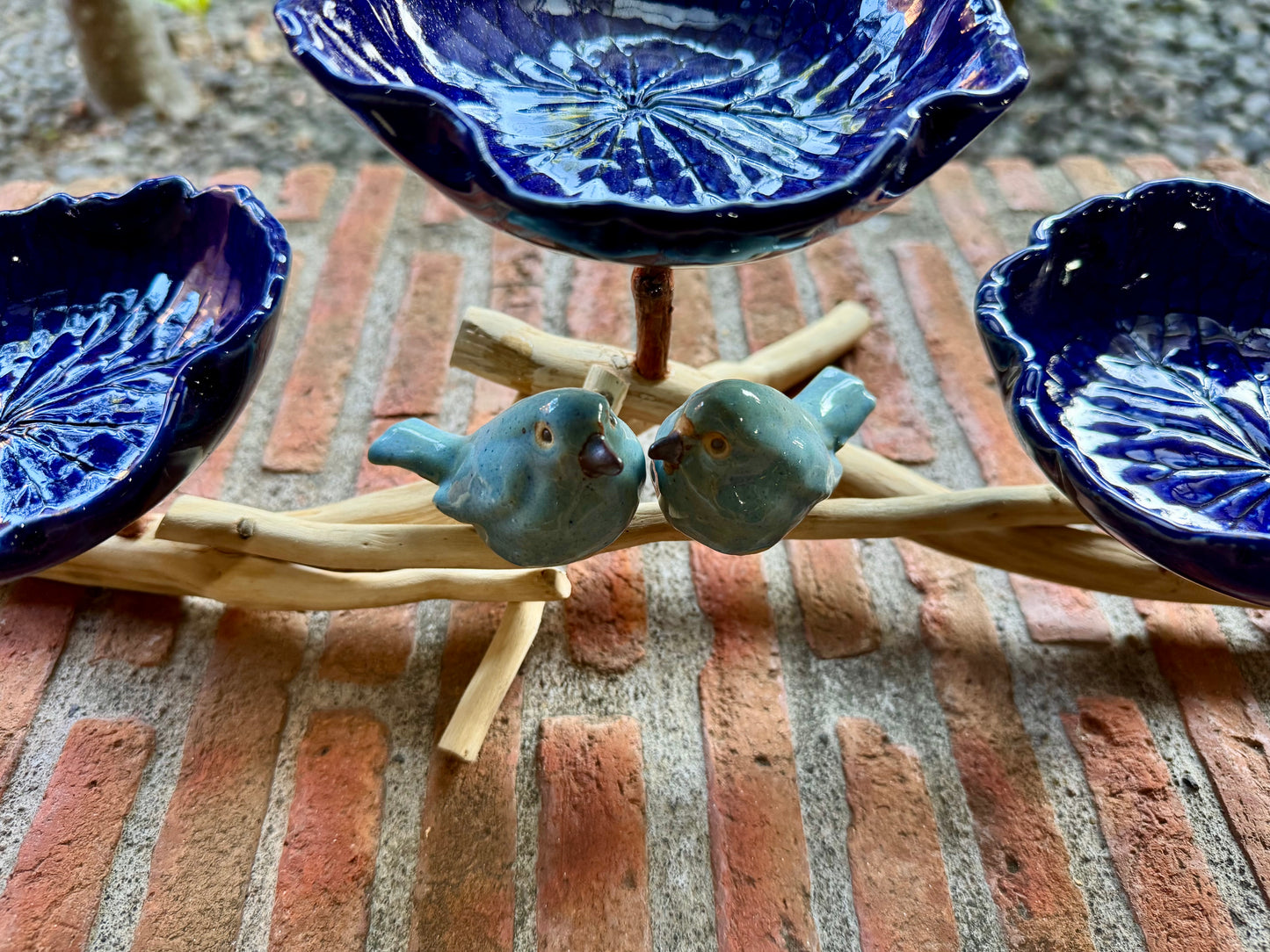 Lotus Bowls with Birds Tabletop