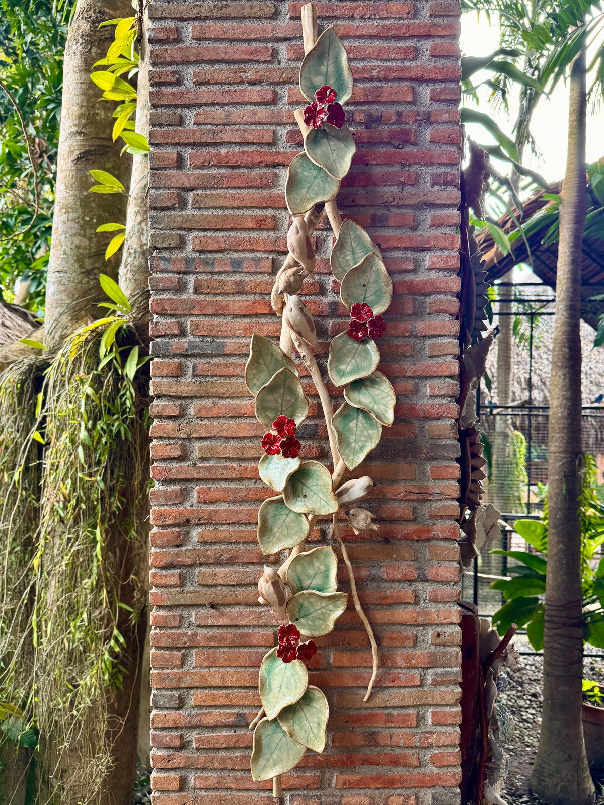 Gumamela with Birds Wall Hang