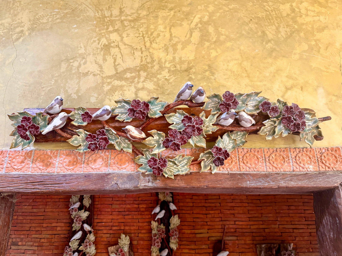 Birds and Gumamela Horizontal Wall Hang